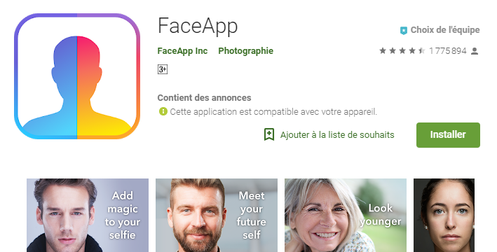 Lire la suite à propos de l’article FaceApp Challenge: De fausses applications installent des Malwares