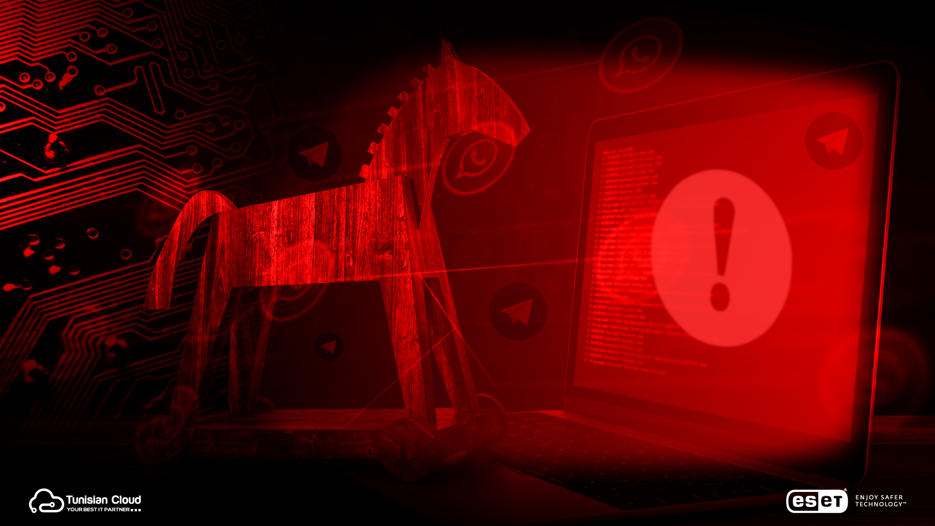 ESET a découvert pour la première fois des malwares intégrés à des applications de messagerie instantanée.